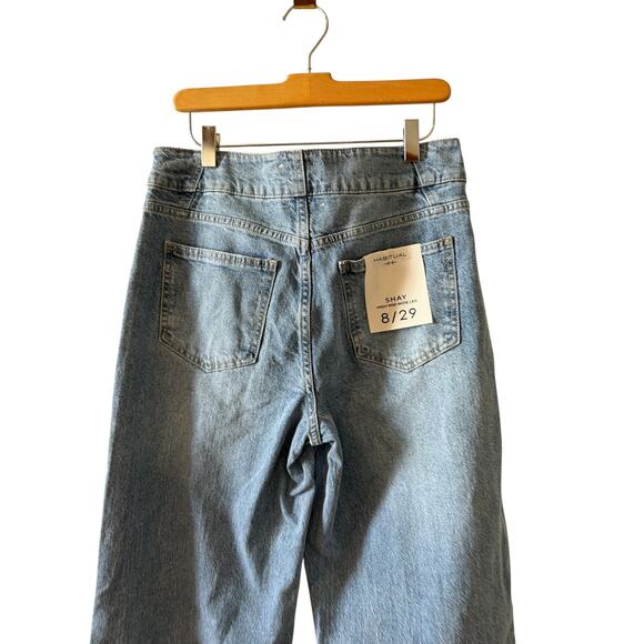 Habitual Shay High Rise Wide Leg Denim Jeans Light Wash 29 - Picture 4 of 8